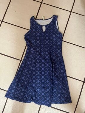 Mudd Navy Blue Floral-Print sleeveless dress